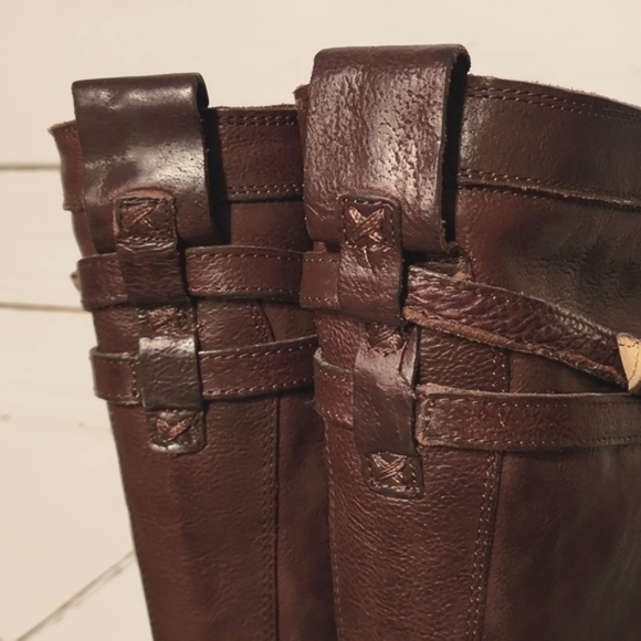 FRYE JANE STRAPPY HIGH HEELED BOOTS, style number 76396. - Picture 7 of 12